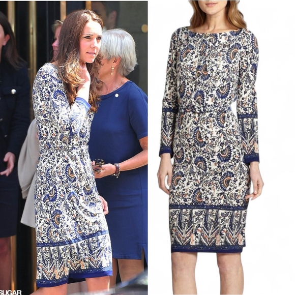 Tory Burch Dresses & Skirts - RARE TORY BURCH Chrissy Dress in Madura Print | Worn by Kate Middleton - Size L